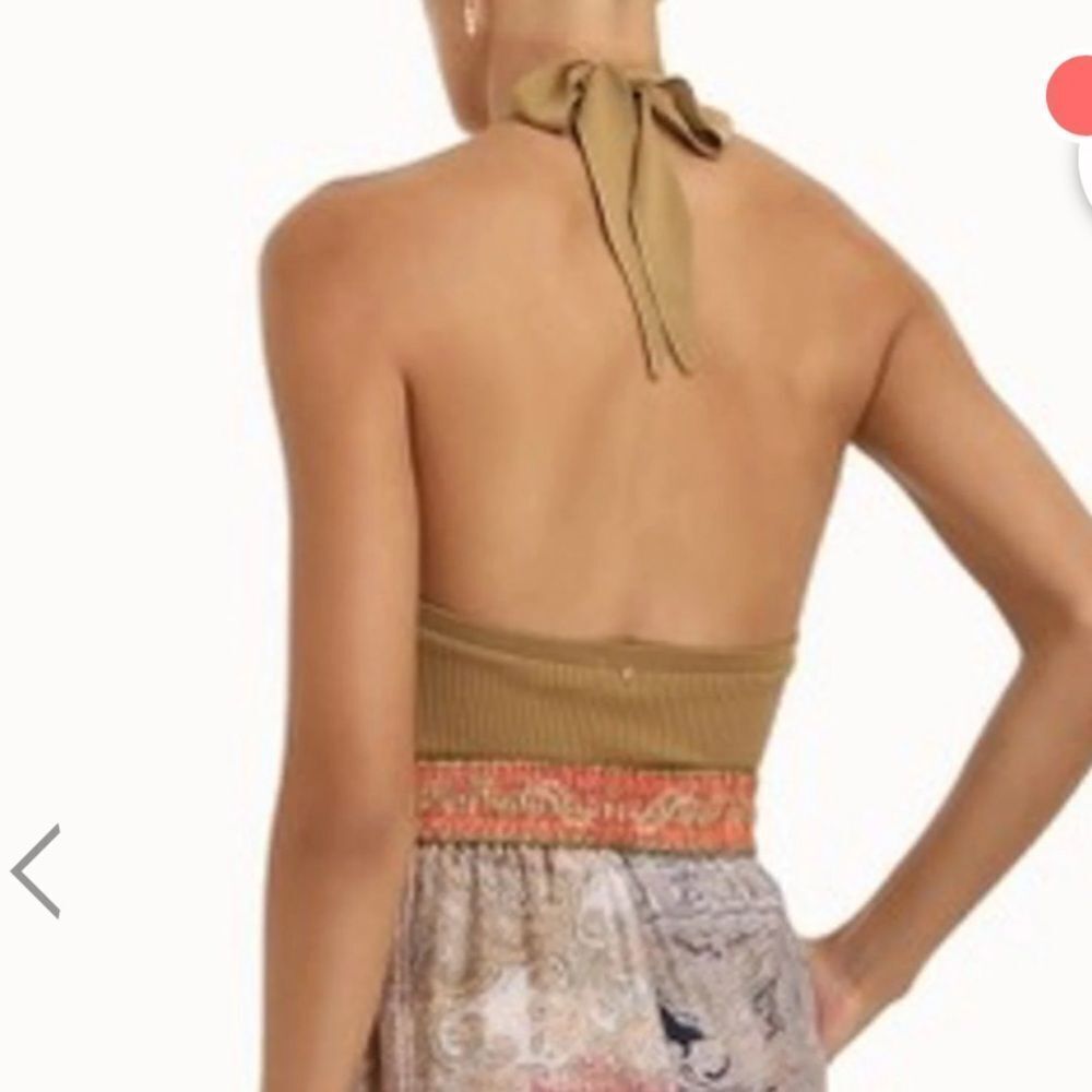 Zimmermann Camel Ribbed Halter Tank Top - Picture 6 of 15